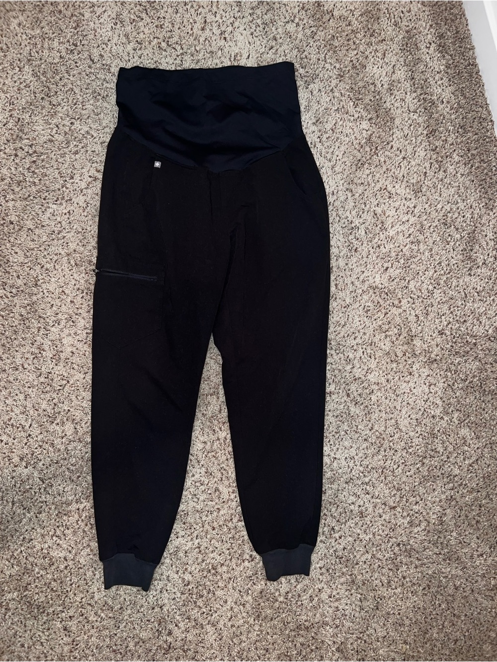 Figs Black Maternity Jogger Scrubs